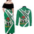 Nigeria Coat Of Arms Couples Matching Off Shoulder Maxi Dress and Long Sleeve Button Shirt Sporty Style