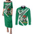 Nigeria Coat Of Arms Couples Matching Puletasi and Long Sleeve Button Shirt Sporty Style