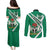 Nigeria Coat Of Arms Couples Matching Puletasi and Long Sleeve Button Shirt Sporty Style