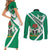 Nigeria Coat Of Arms Couples Matching Short Sleeve Bodycon Dress and Long Sleeve Button Shirt Sporty Style