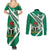 Nigeria Coat Of Arms Couples Matching Summer Maxi Dress and Long Sleeve Button Shirt Sporty Style