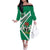 Nigeria Coat Of Arms Family Matching Off The Shoulder Long Sleeve Dress and Hawaiian Shirt Sporty Style