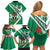 Nigeria Coat Of Arms Family Matching Off Shoulder Short Dress and Hawaiian Shirt Sporty Style