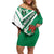 Nigeria Coat Of Arms Family Matching Off Shoulder Short Dress and Hawaiian Shirt Sporty Style