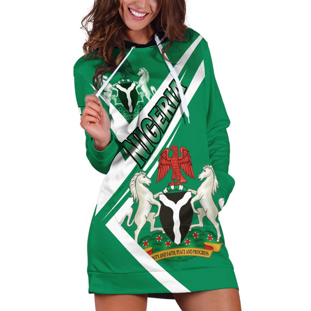 Nigeria Coat Of Arms Hoodie Dress Sporty Style