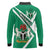 Nigeria Coat Of Arms Long Sleeve Polo Shirt Sporty Style