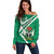 Nigeria Coat Of Arms Off Shoulder Sweater Sporty Style