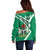 Nigeria Coat Of Arms Off Shoulder Sweater Sporty Style