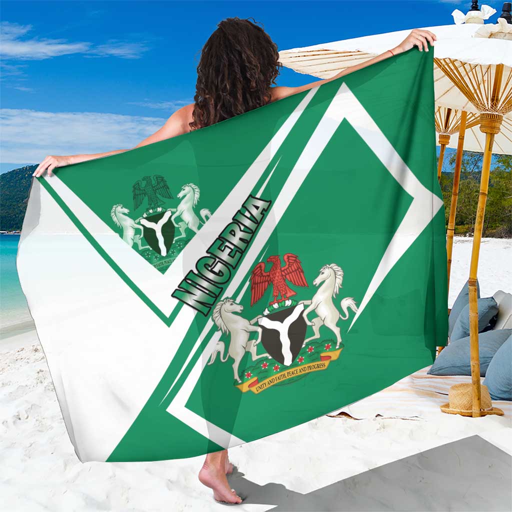 Nigeria Coat Of Arms Sarong Sporty Style