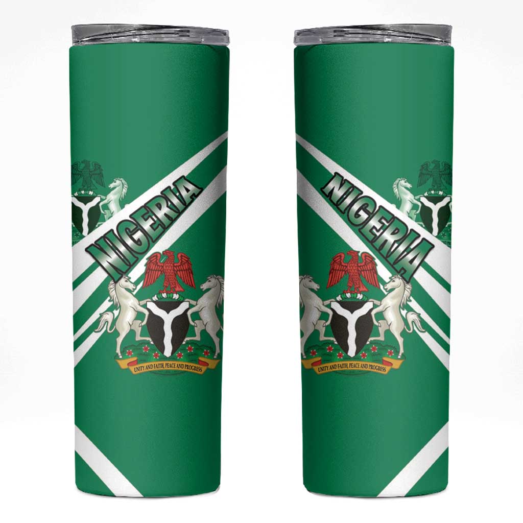 Nigeria Coat Of Arms Skinny Tumbler Sporty Style