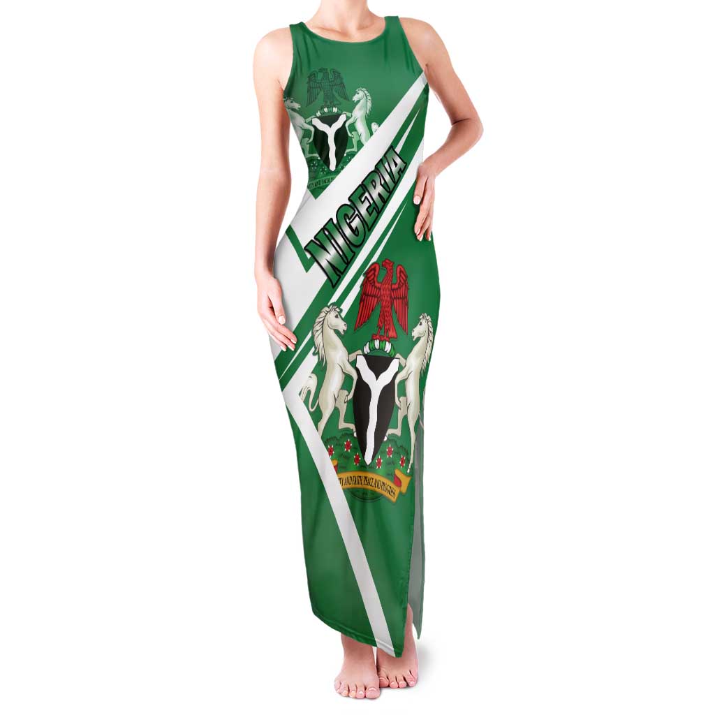 Nigeria Coat Of Arms Tank Maxi Dress Sporty Style