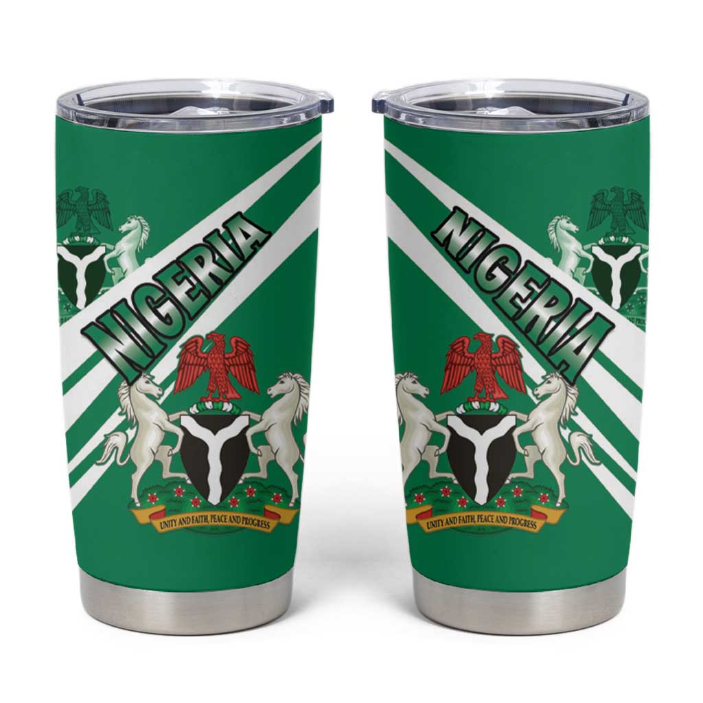 Nigeria Coat Of Arms Tumbler Cup Sporty Style