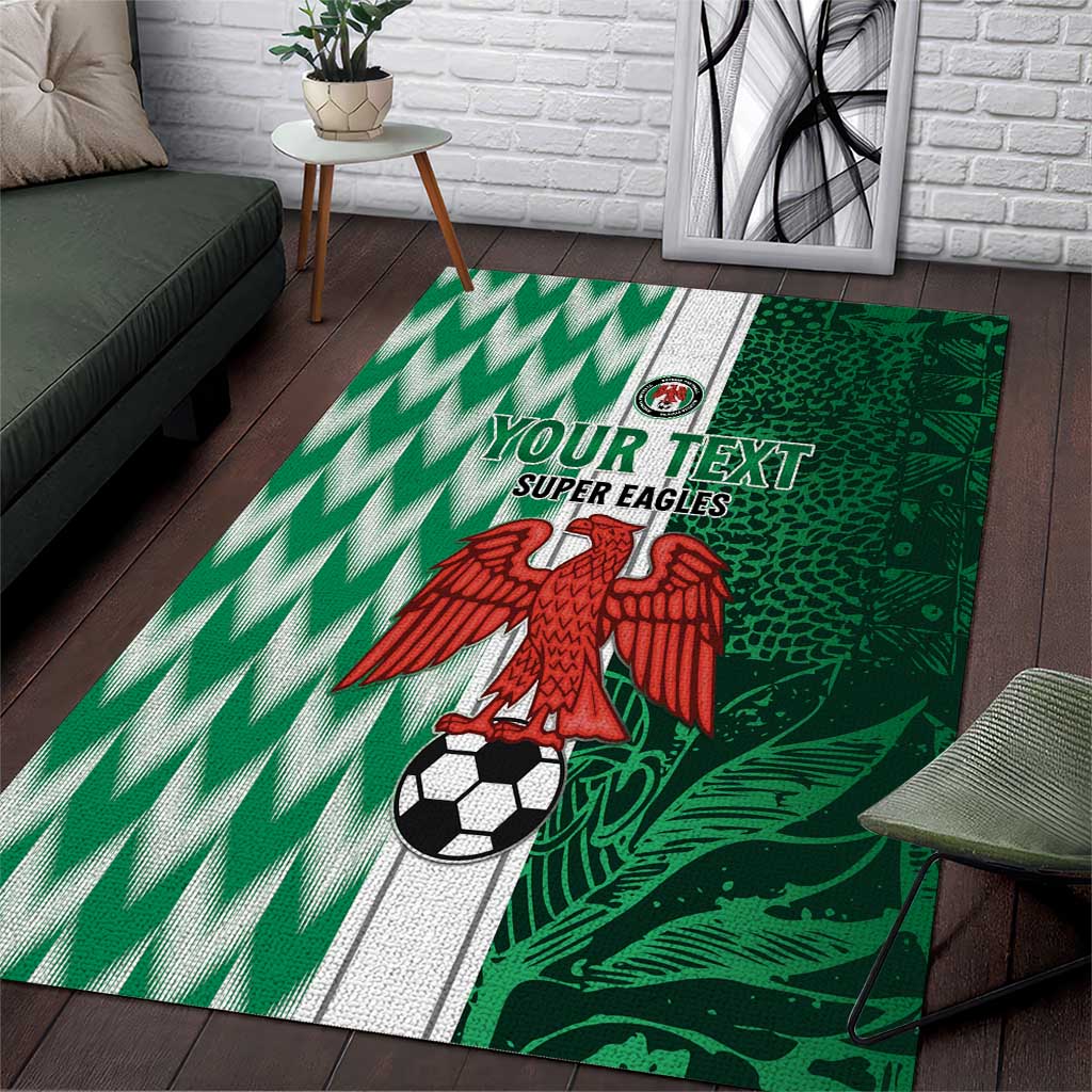 Custom Nigeria Football Area Rug Come On Super Eagles