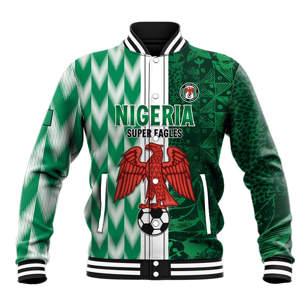 Custom Nigeria Football Baseball Jacket Come On Super Eagles