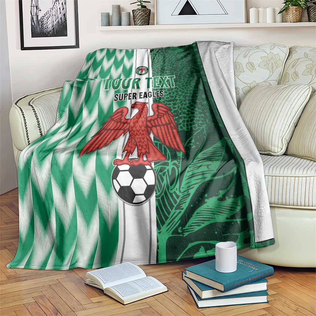 Custom Nigeria Football Blanket Come On Super Eagles