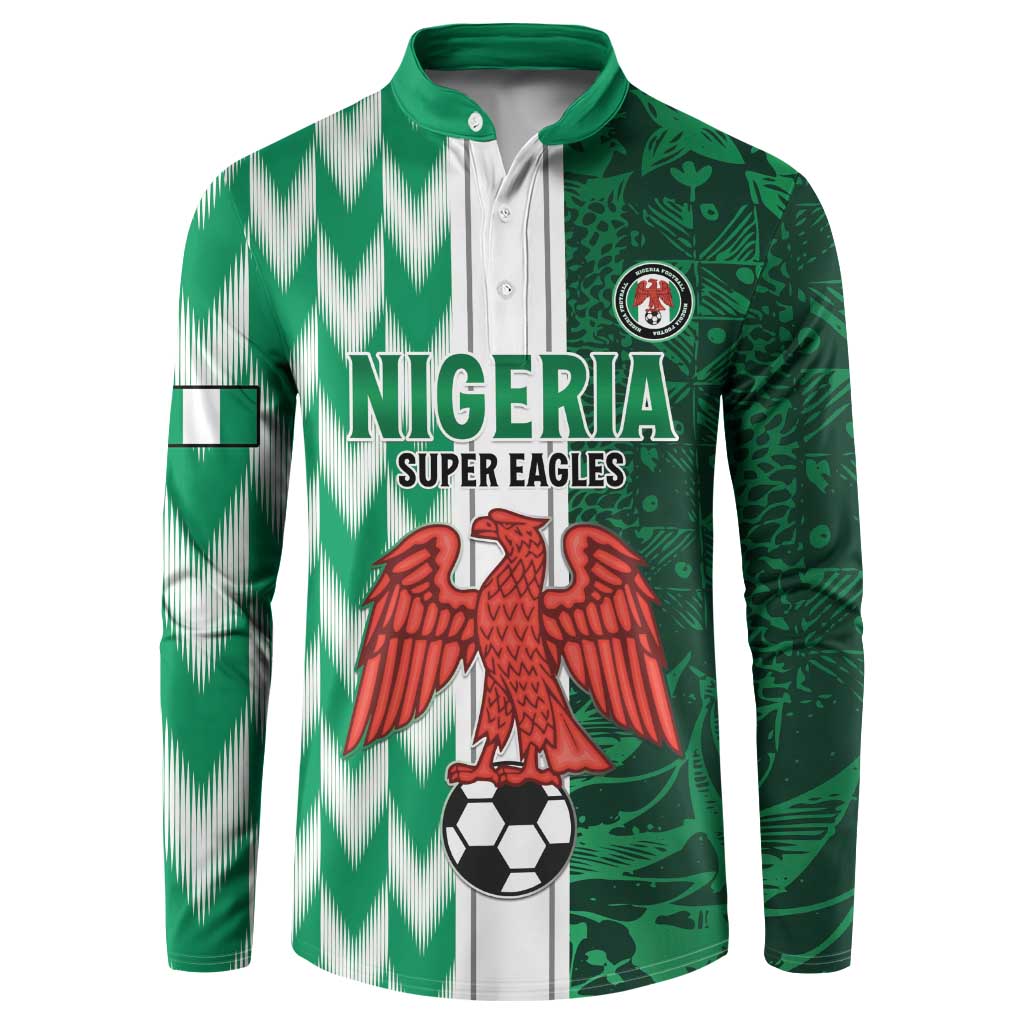 Custom Nigeria Football Button Sweatshirt Come On Super Eagles