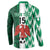 Custom Nigeria Football Button Sweatshirt Come On Super Eagles