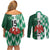 Custom Nigeria Football Couples Matching Off Shoulder Short Dress and Long Sleeve Button Shirt Come On Super Eagles