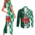 Custom Nigeria Football Couples Matching Short Sleeve Bodycon Dress and Long Sleeve Button Shirt Come On Super Eagles