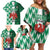 Custom Nigeria Football Family Matching Off Shoulder Short Dress and Hawaiian Shirt Come On Super Eagles