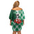 Custom Nigeria Football Family Matching Off Shoulder Short Dress and Hawaiian Shirt Come On Super Eagles