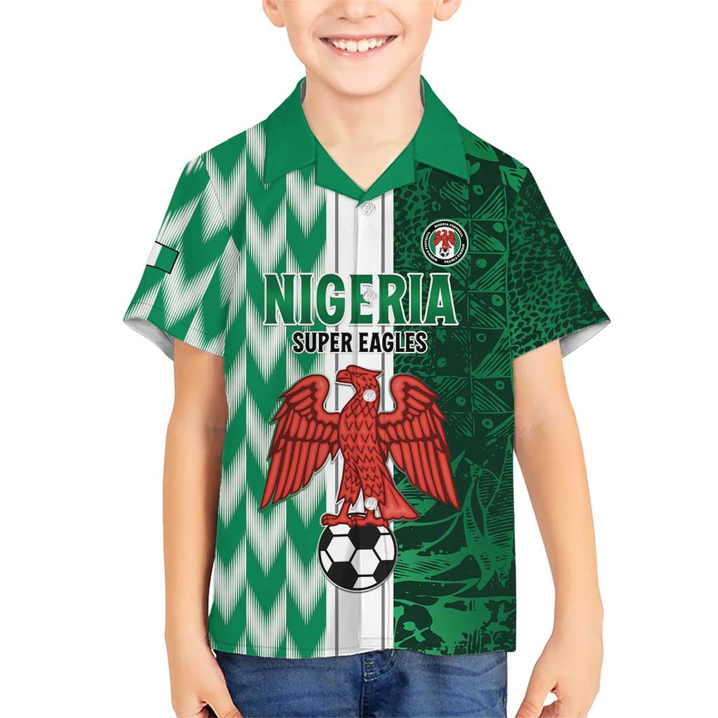 Custom Nigeria Football Kid Hawaiian Shirt Come On Super Eagles