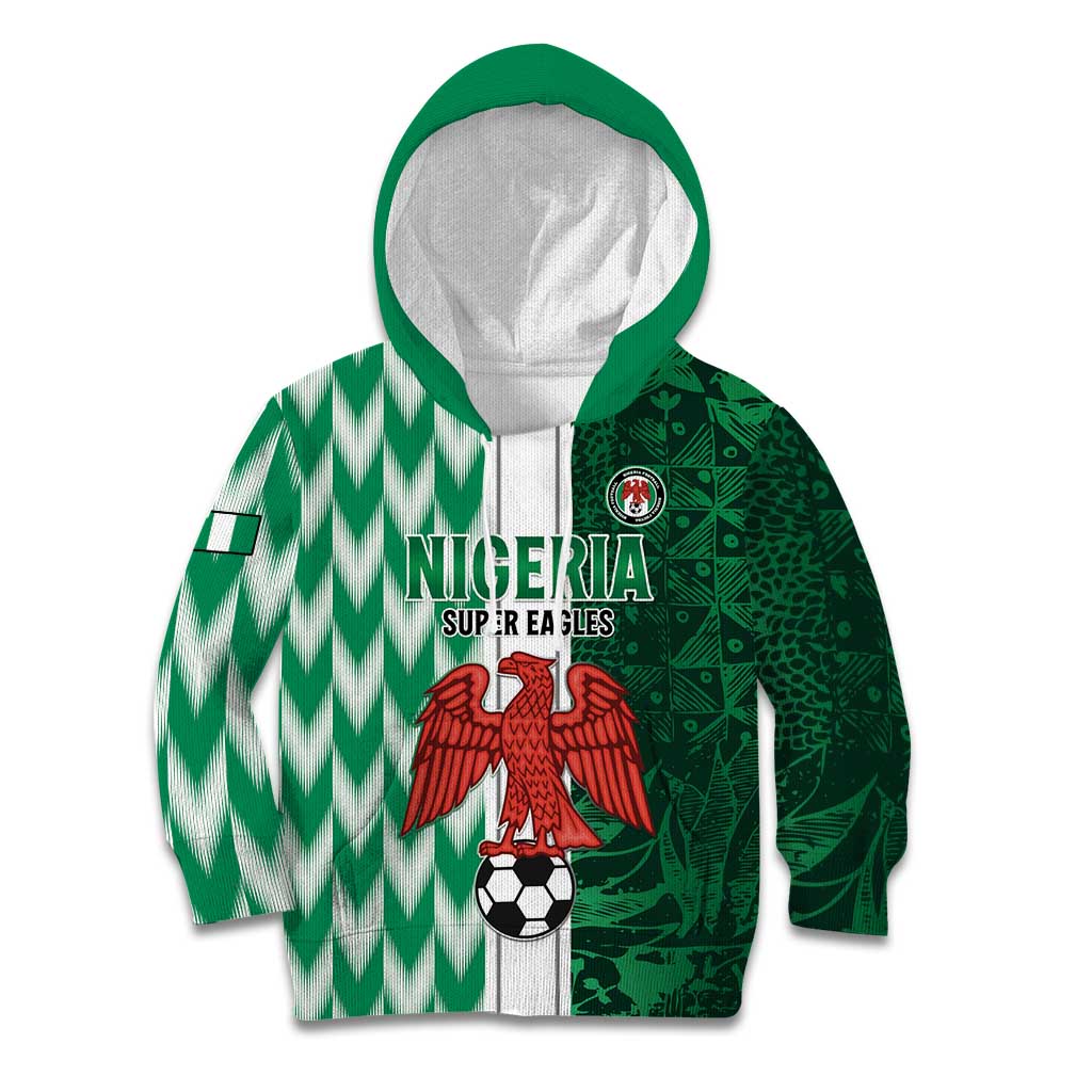 Custom Nigeria Football Kid Hoodie Come On Super Eagles