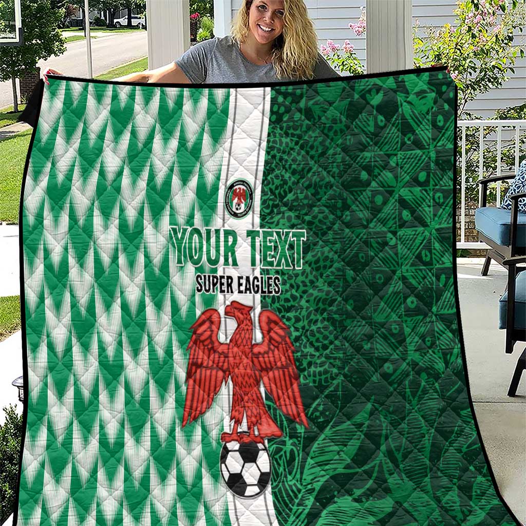 Custom Nigeria Football Quilt Come On Super Eagles