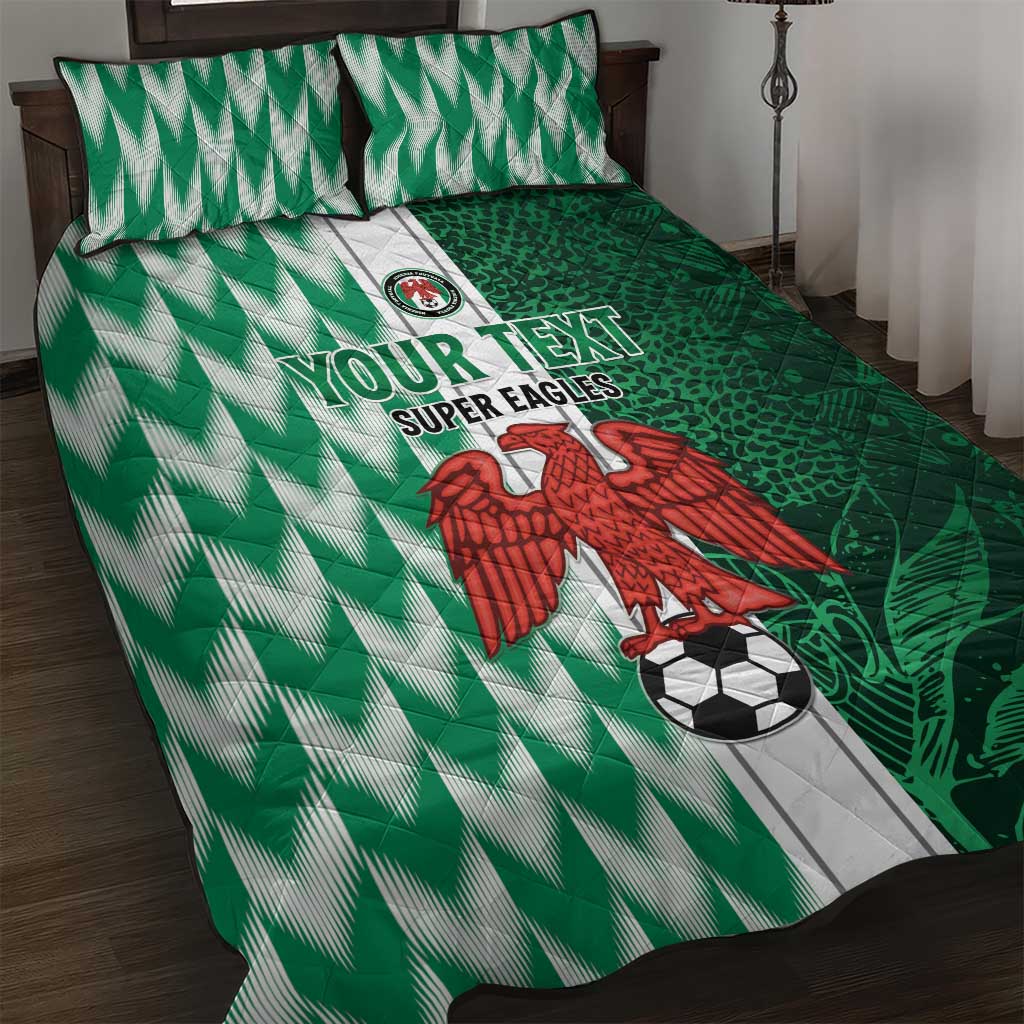 Custom Nigeria Football Quilt Bed Set Come On Super Eagles