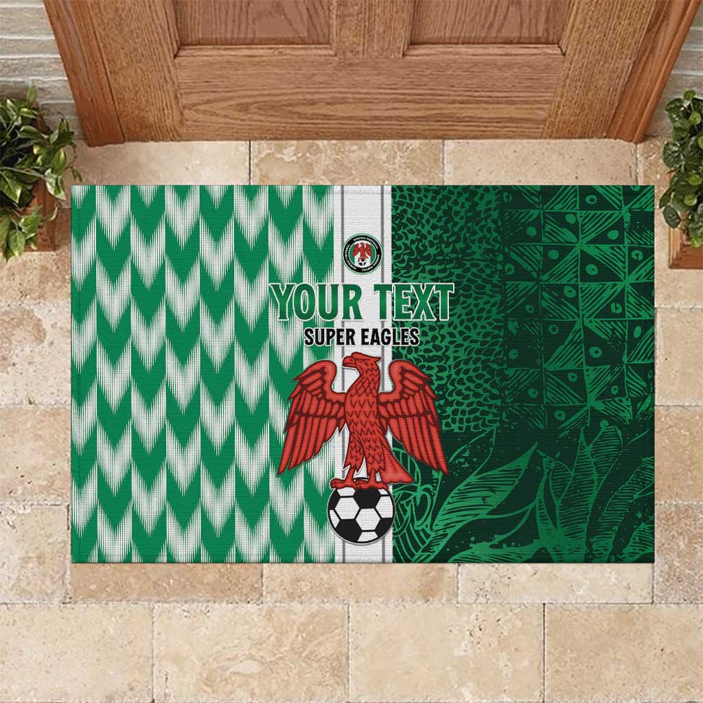 Custom Nigeria Football Rubber Doormat Come On Super Eagles