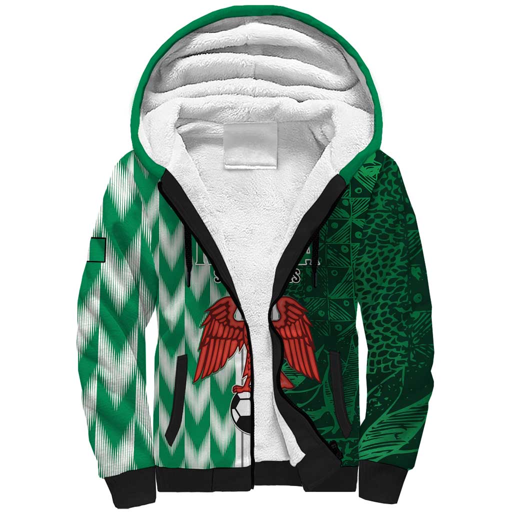 Custom Nigeria Football Sherpa Hoodie Come On Super Eagles