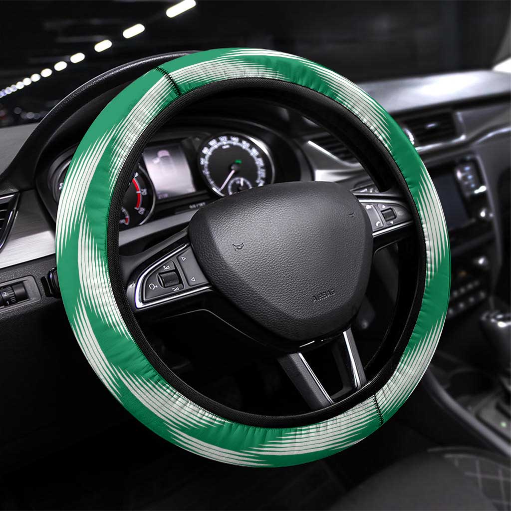 Nigeria Football Steering Wheel Cover Come On Super Eagles