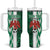 Custom Nigeria Football Tumbler With Handle Come On Super Eagles