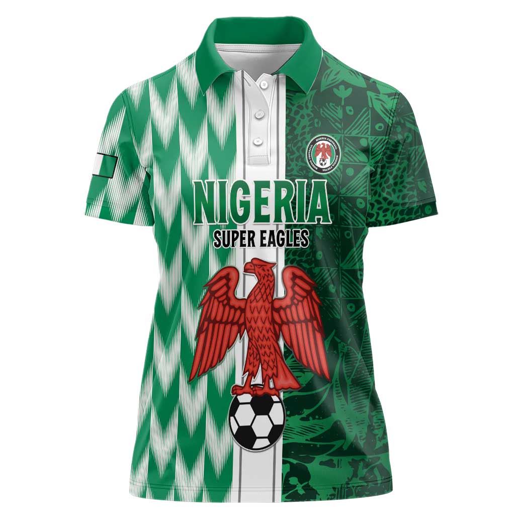 Custom Nigeria Football Women Polo Shirt Come On Super Eagles