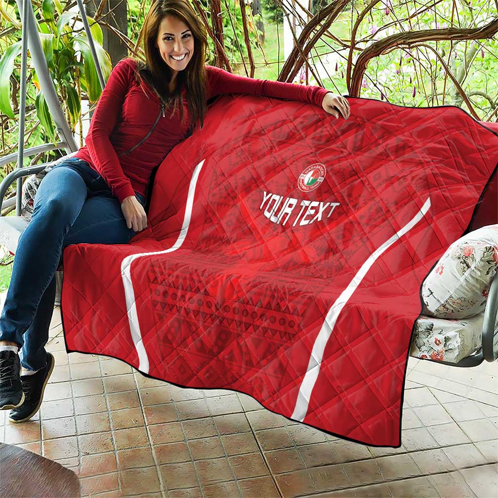 Custom Madagascar Football Quilt Go Barea Go