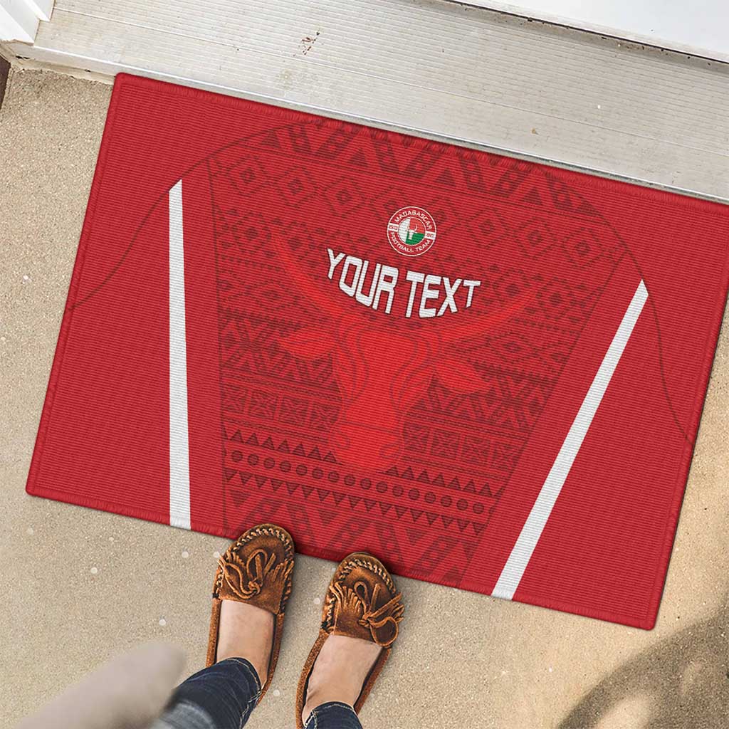 Custom Madagascar Football Rubber Doormat Go Barea Go