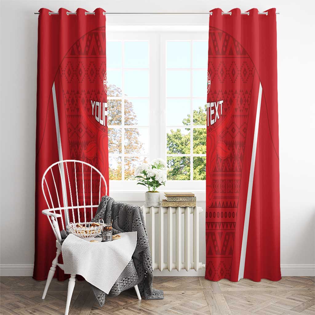 Custom Madagascar Football Window Curtain Go Barea Go