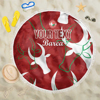 Custom Madagascar Football Beach Blanket Alefa Barea