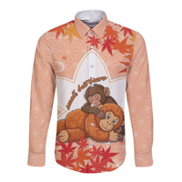 Cute Punch Monkey Long Sleeve Button Shirt Small But Bravo