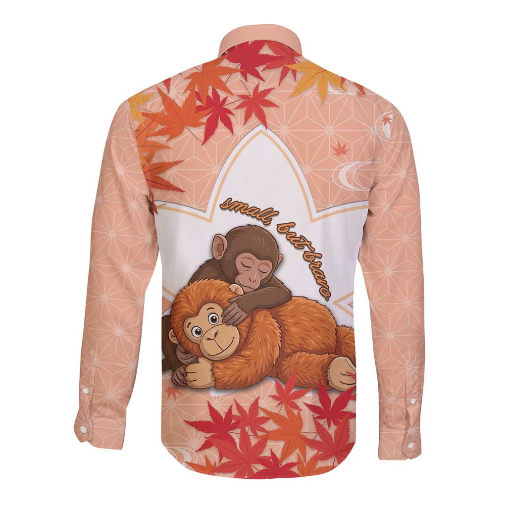 Cute Punch Monkey Long Sleeve Button Shirt Small But Bravo