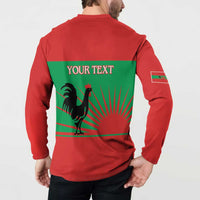 Personalised UNITA Angola Button Sweatshirt Party Flag Style
