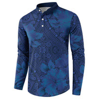 Hibiscus Mix ShweShwe African Pattern Button Sweatshirt - Wonder Print Shop