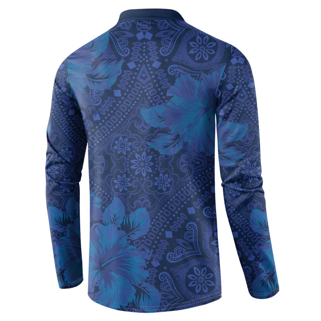 Hibiscus Mix ShweShwe African Pattern Button Sweatshirt - Wonder Print Shop