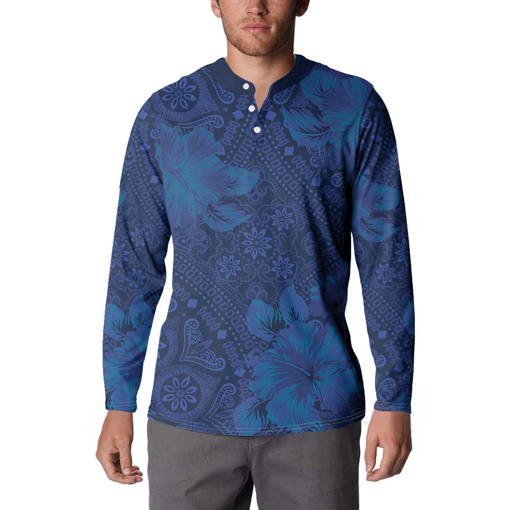 Hibiscus Mix ShweShwe African Pattern Button Sweatshirt - Wonder Print Shop