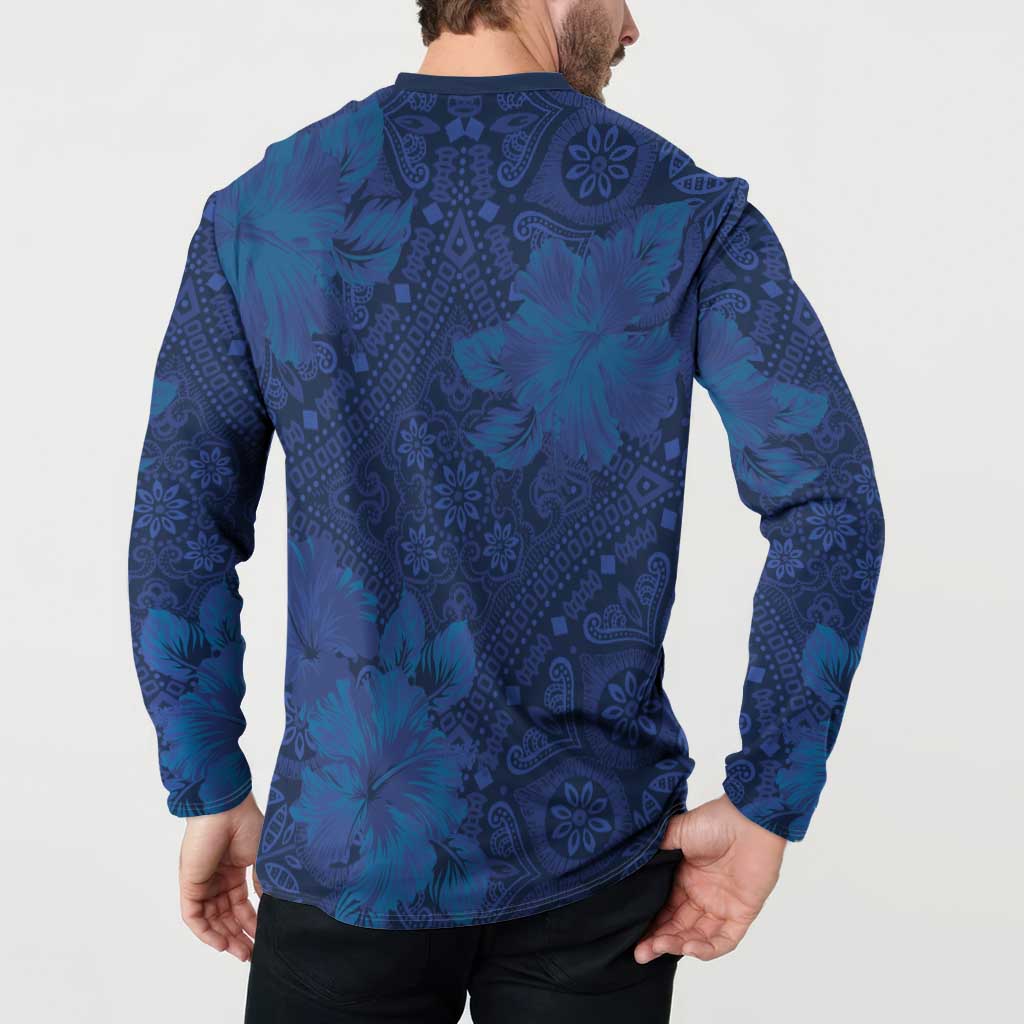 Hibiscus Mix ShweShwe African Pattern Button Sweatshirt - Wonder Print Shop