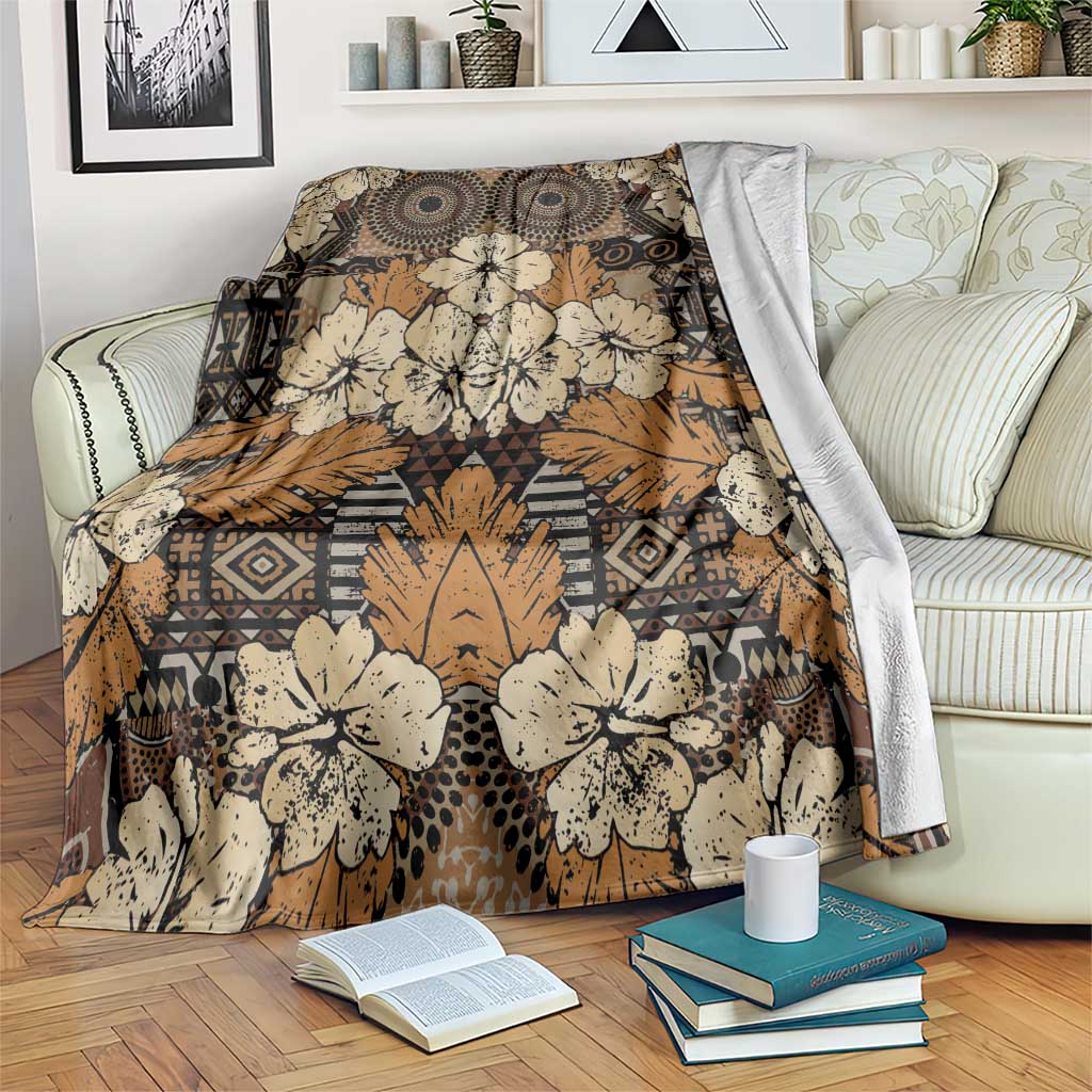 Hibiscus Mix African Pattern Blanket - Wonder Print Shop