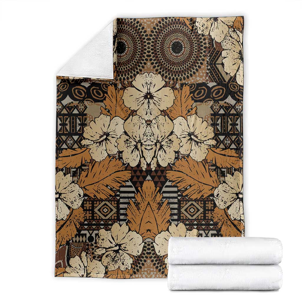 Hibiscus Mix African Pattern Blanket - Wonder Print Shop