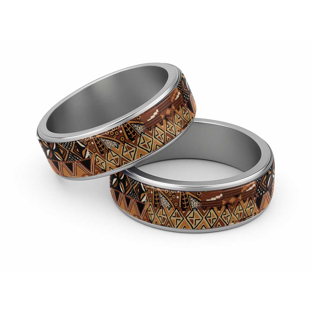 Hibiscus Mix African Pattern Version 2 Classic Ring - Wonder Print Shop