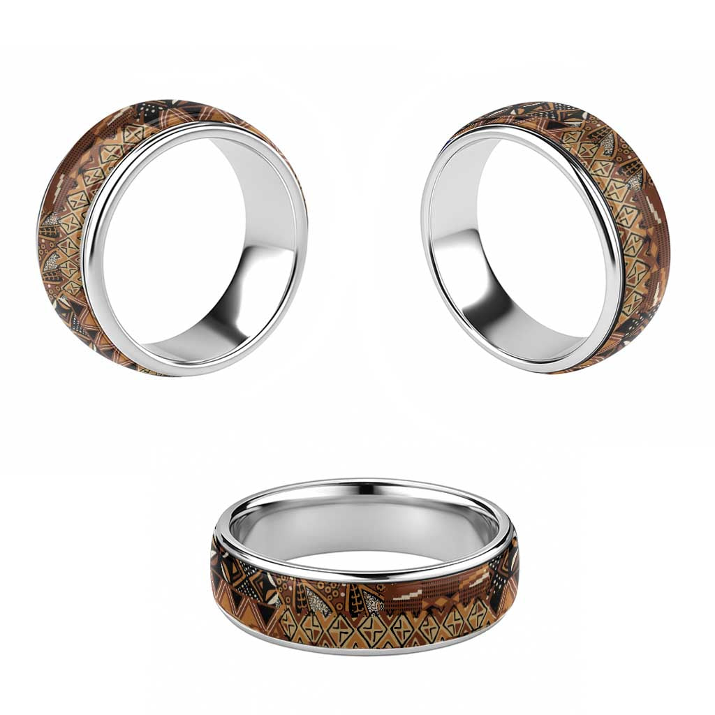 Hibiscus Mix African Pattern Version 2 Classic Ring - Wonder Print Shop