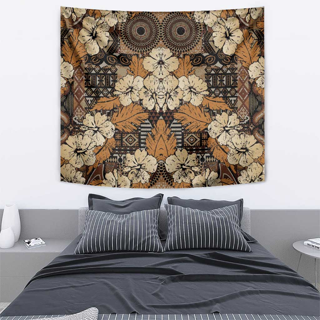 Hibiscus Mix African Pattern Tapestry - Wonder Print Shop